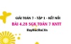 Bài 4.28 SGK Toán 7 tập 1 Kết nối tri thức